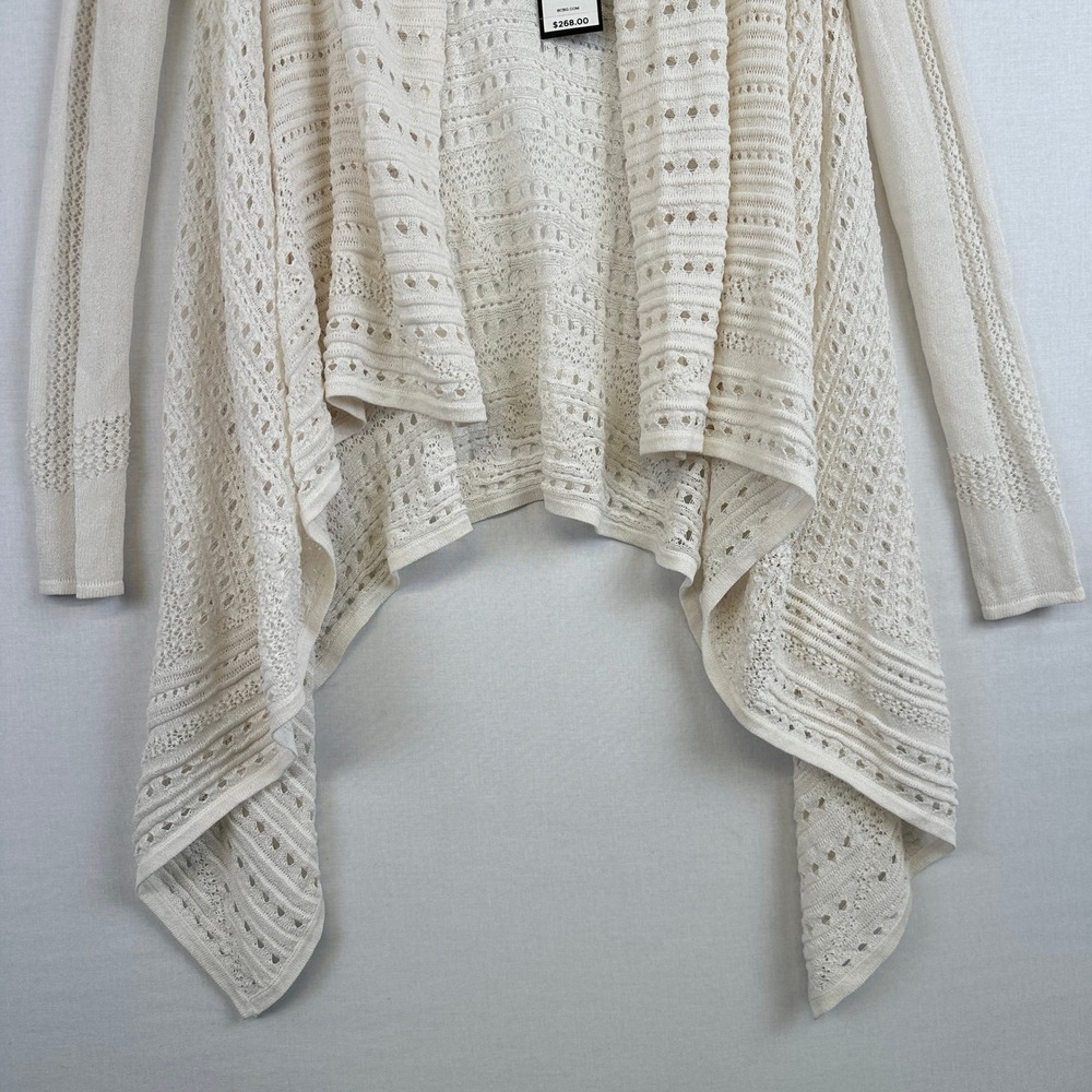 BCBG Max Azria Layla Knit Cardigan Bone Open Front XXS/XS - Picture 5 of 13